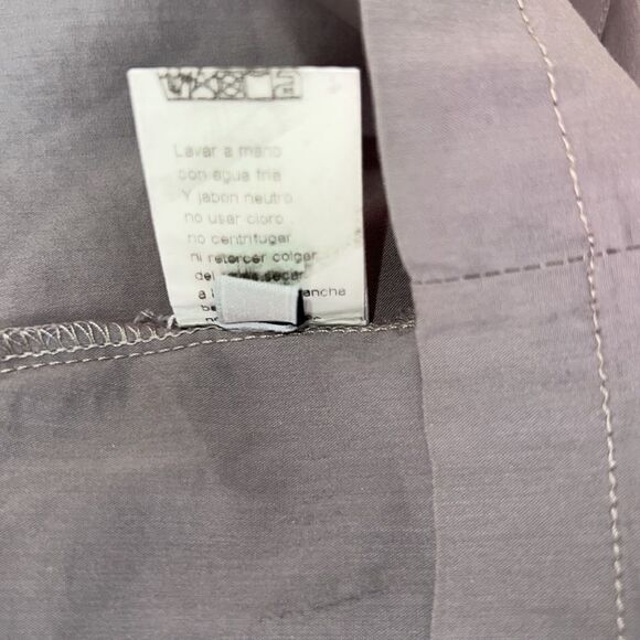 DESIDERATA Gray Cotton Blend Pleated Tunic Blouse-M - Picture 10 of 10